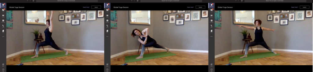 three yoga poses